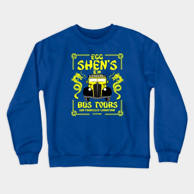 Egg Shen's bus tours Crewneck Sweatshirt by carloj1956